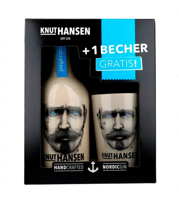Джин Knut Hansen Dry 0,5л 42% + 1 стакан