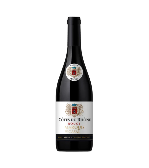 Вино Cotes du Rhone rouge AOC ТМ Marquis de Casal сухое красное 0,75л 13,5%