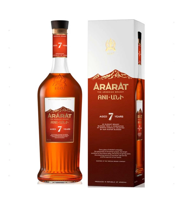 Бренди армянское Ararat Ani 7 лет выдержки 0,7л 40% в  коробке
