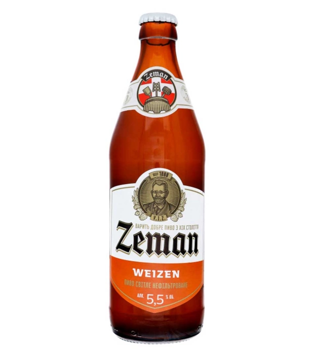 Пиво Zeman Weizen светлое нефильтрованное 0,5л 5,5%