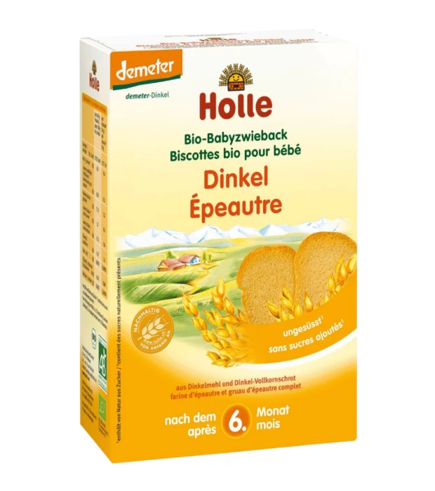 Сухарики спельтовые детские органические (с 6 месяцев) Holle 200 г