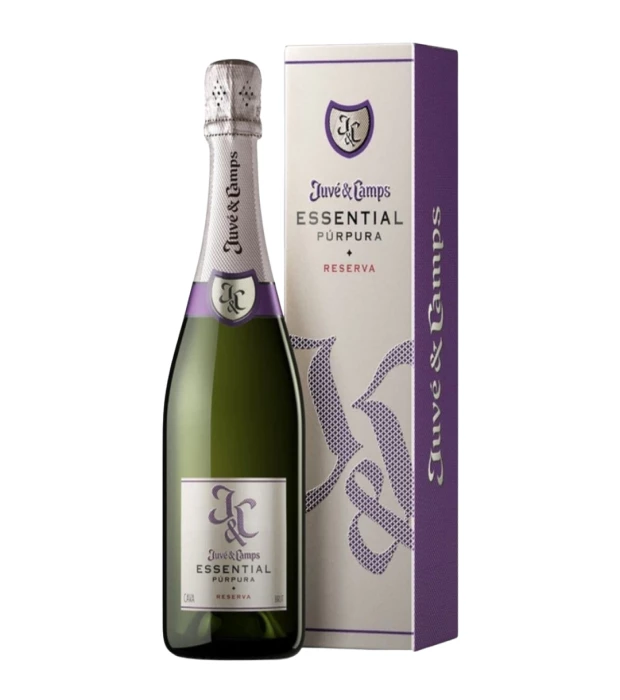 Вино игристое белое брют Juve y Camps Essential Purpura Reserva Brut в подарочной коробке 0,75л 12%