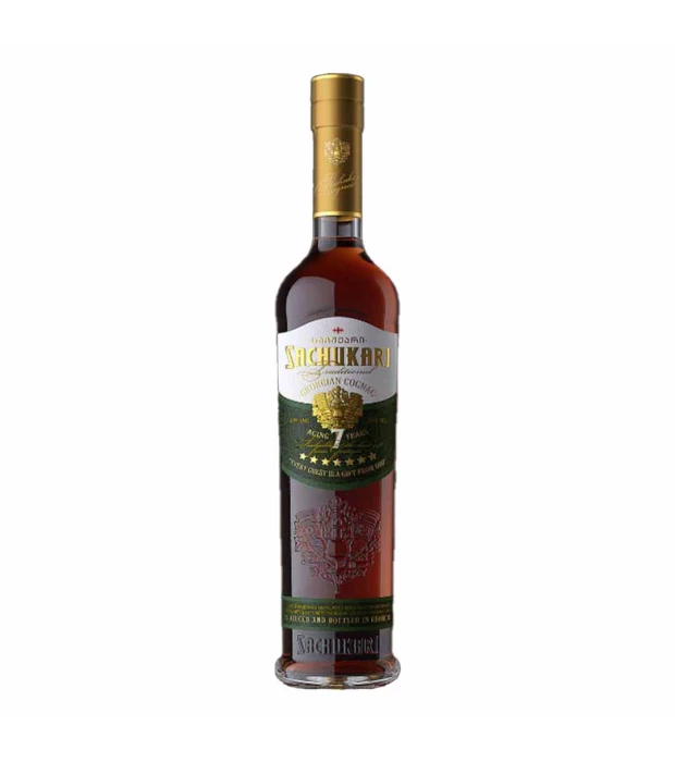 Бренди грузинское Sachukari Georgian Wine Brandy 7 лет выдержки 0,5л 40% в коробке