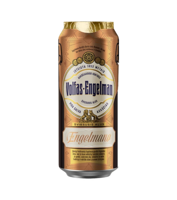 Пиво Volfas Engelman Engelmanо світле фільтроване 0,5 л 5%