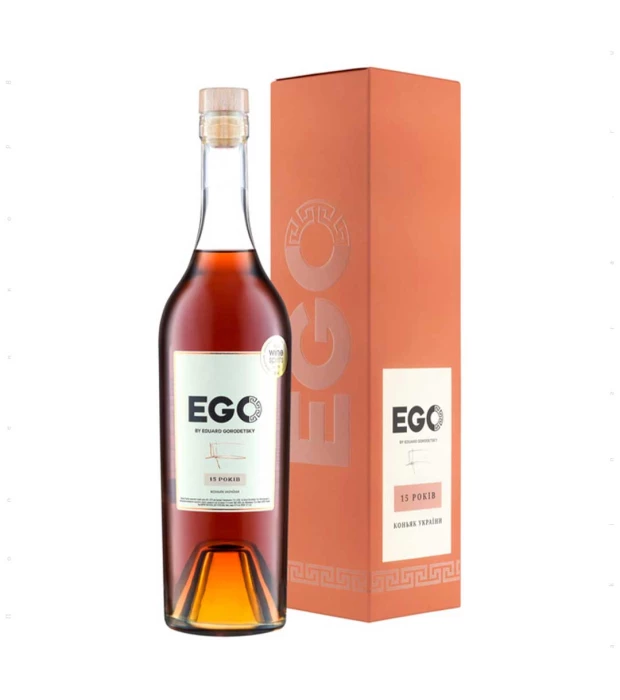 Коньяк EGO от Эдуарда Городецкого 15 лет в подарочной упаковке 0,7л 42%
