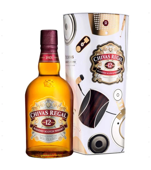 Виски Chivas Regal 12 лет выдержки 0,7л 40% в подарочной металлической упаковке