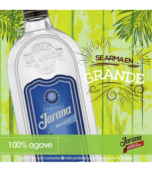 Текіла Jarana Blanco 100% блакитна агава 0,7л 35% купити