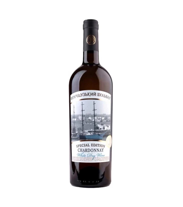 Вино Французский бульвар Chardonnay Select белое сухое 0,75л 10-13%