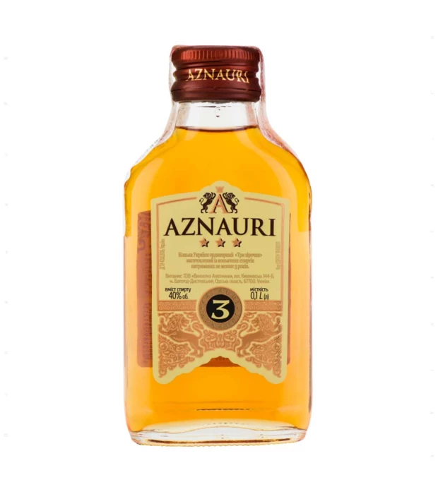 Коньяк Украины Aznauri 3 года выдержки 0,1л 40%