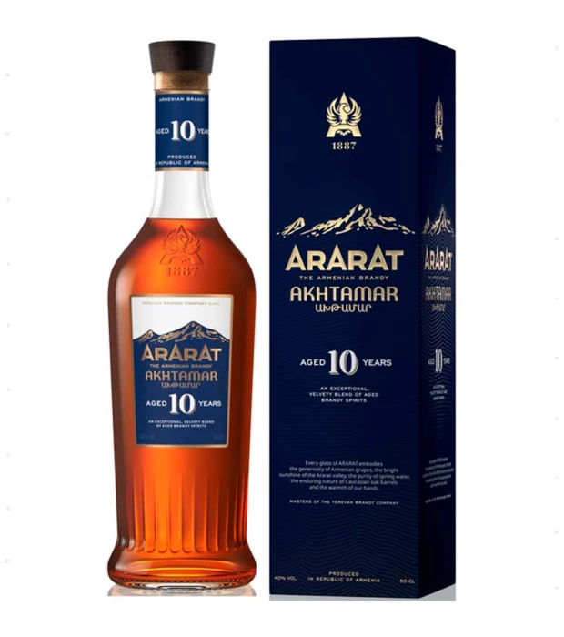 Бренди армянское Ararat Akhtamar 10 лет выдержки в коробке 0,5л 40%