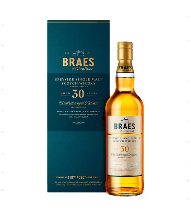Виски Braes of Glenlivet 30 лет выдержки в подарочной упаковке 0,7л 50,9%