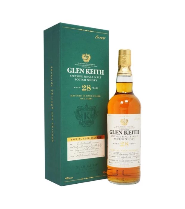 Віскі односолодовий Glen Keith 28 років у коробці 0,7л 43%