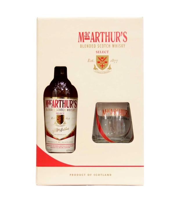 Набор виски MacArthur's 40 0,7л % + 1 стакан в коробке