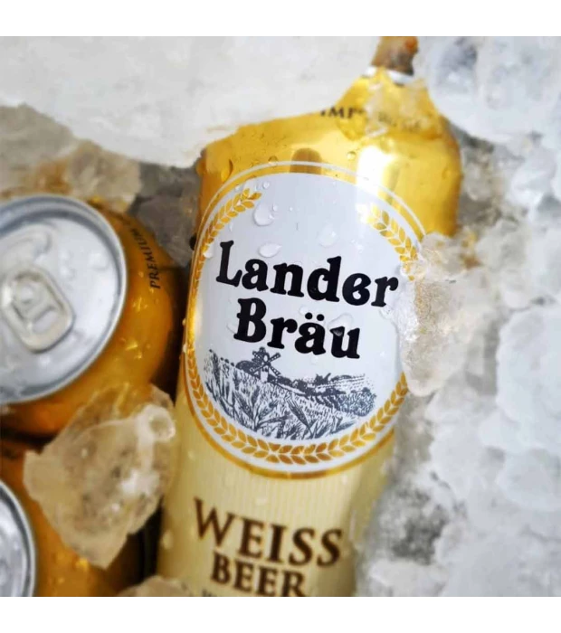 Пиво Lander Bräu Weissbier светлое нефильтрованное 0,5л 4,7% купить