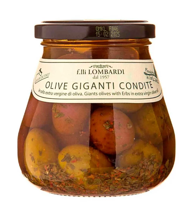 Оливки крупные ассорти в оливковом масле Lombardi 280 г