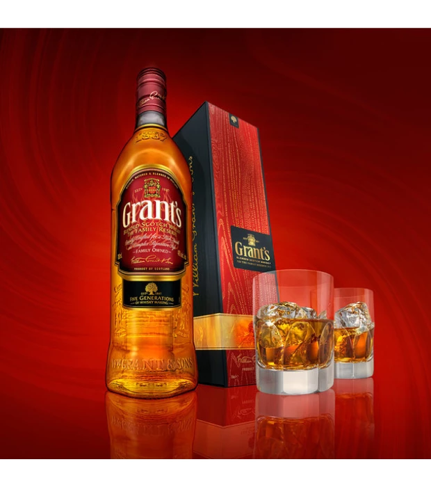 Виски бленд Grant's The Family Reserve 0,7л 40% в подарочной коробке в Украине