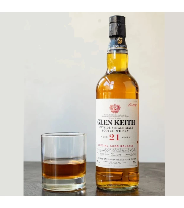 Виски The Glen Keith 21 год выдержки 0,7 л 43% в коробке купить