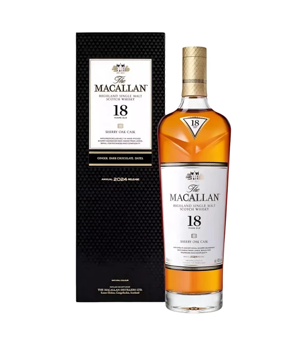 Виски Macallan Sherry Oak 18 лет выдержки 40% 0,7л в коробке
