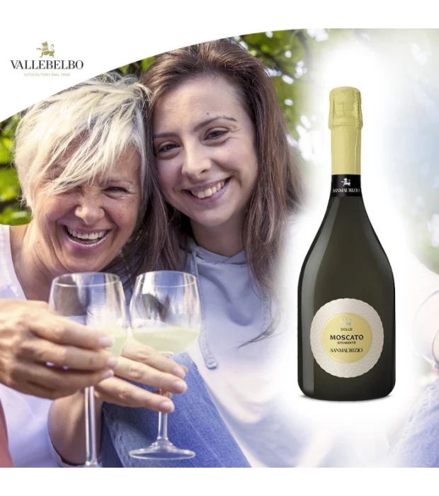 Вино игристое Sunmaurizio Moscato Dolce Vsq сладкое белое 0,75л 6,5% купить