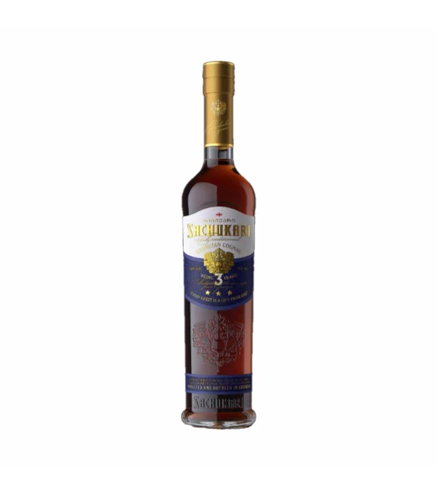 Бренди грузинское Sachukari Georgian Wine Brandy 3 года выдержки 0,5л 40%