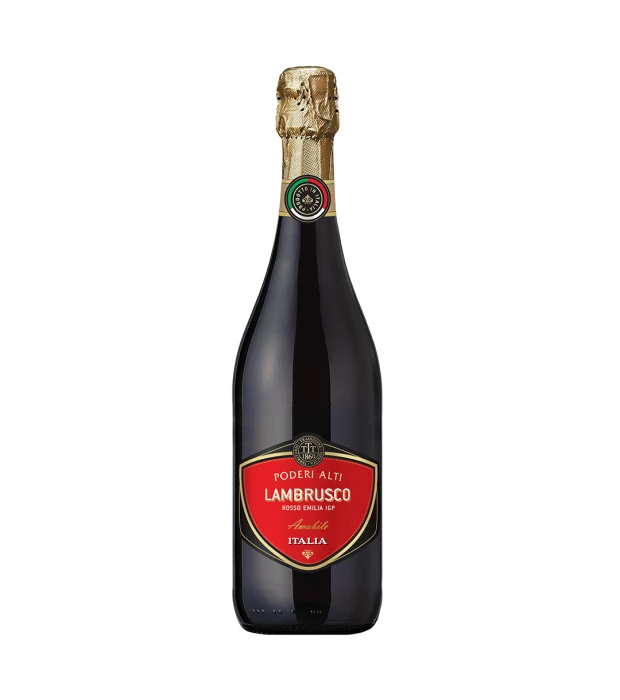 Вино игристое Poderi Alti Lambrusco dell'Emilia красное полусладкое 0,75л 7,5%