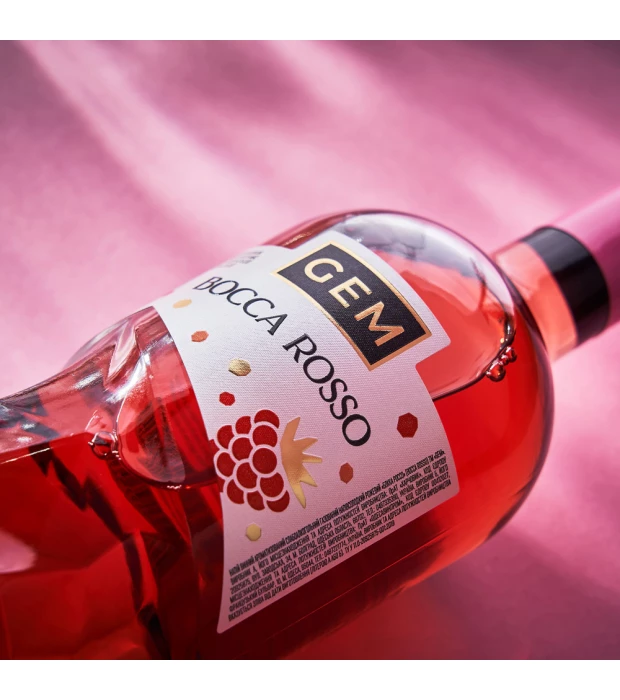 Напиток винный слабоалк. газированный GEM Bocca Rosso полусладкий розовый 0,75л 6,9% купить