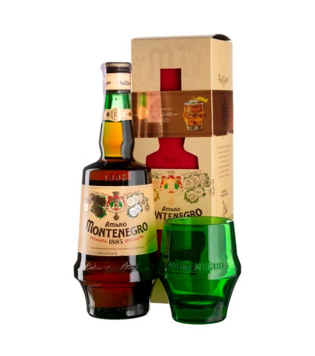 Биттер Gruppo Montenegro Amaro 0,75л 23% + бокал в подарочной упаковке