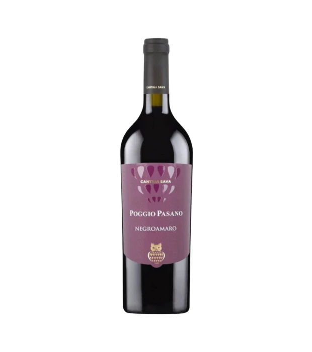 Вино красное сухое Cantina Sava Poggio Pasano Negroamaro Puglia 0,75л 14%