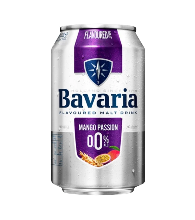 Пиво Bavaria Malt Mango Passion безалкогольное светлое фильтрованное 0,33л 0%