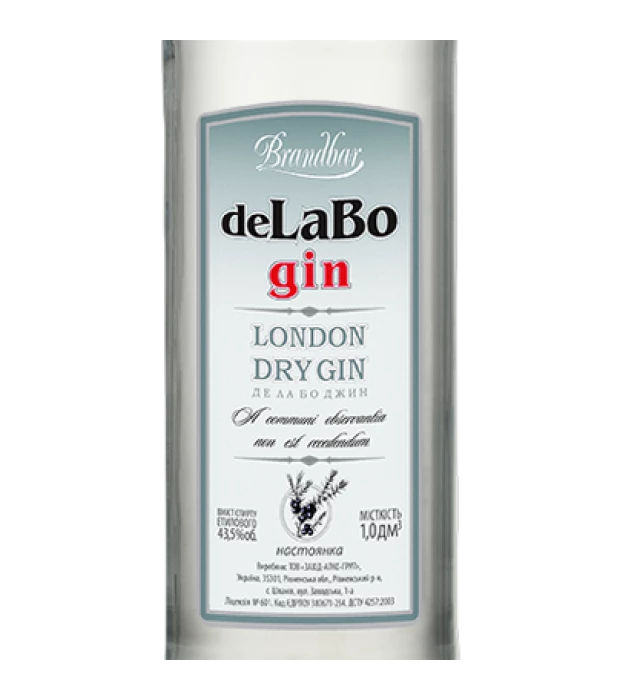 Настойка Джин Brandbar deLaBo 1 л 43,5% купить