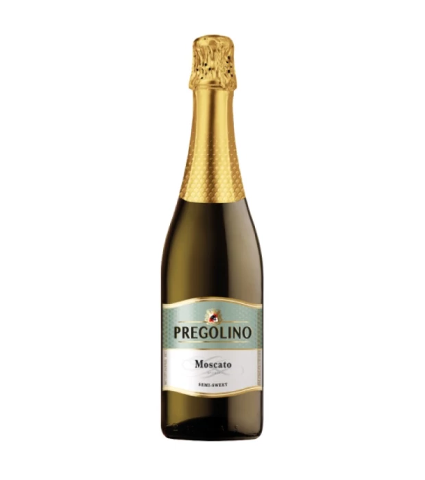 Напиток винный слабоалкогольный газированный Pregolino Moscato полусладкий белый 0,75л