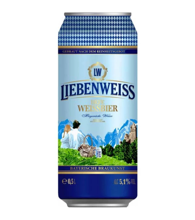 Пиво Liebenweiss Hefe-Weissbier светлое нефильтрованное 5,1% 0,5л