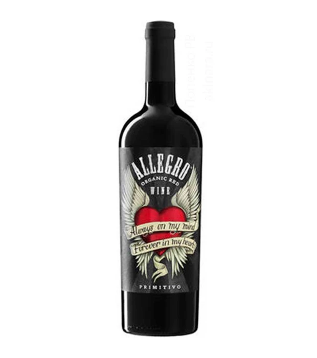 Вино Mare Magnum Primitivo Allegro Organic красное сухое 0,75л 14%