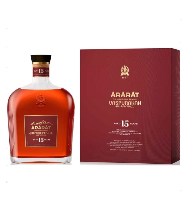 Бренди армянское Ararat Vaspurakan 15 лет выдержки 0,7л 40% в коробке