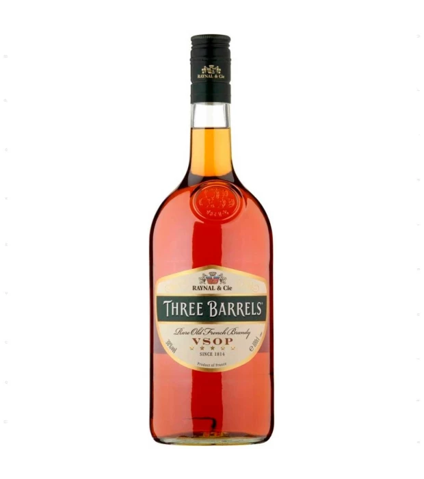 Бренди Three Barrels VSOP 1 л 38%