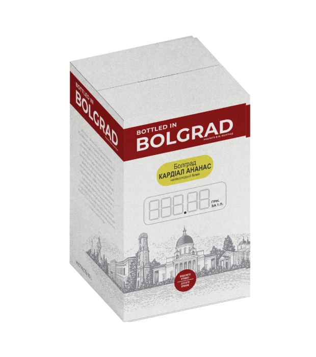 Напиток винный Болград Ананас белый полусладкий 10л 9-12%