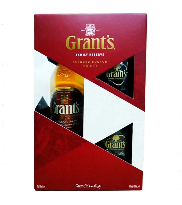 Виски Grant's Triple Wood 0,7л 40% + 2 стакана