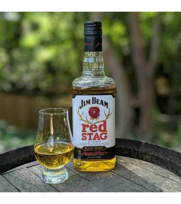 Ликер Jim Beam Red Stag Cherry 32,5% 0,7л +1 стакан Хайболл купить