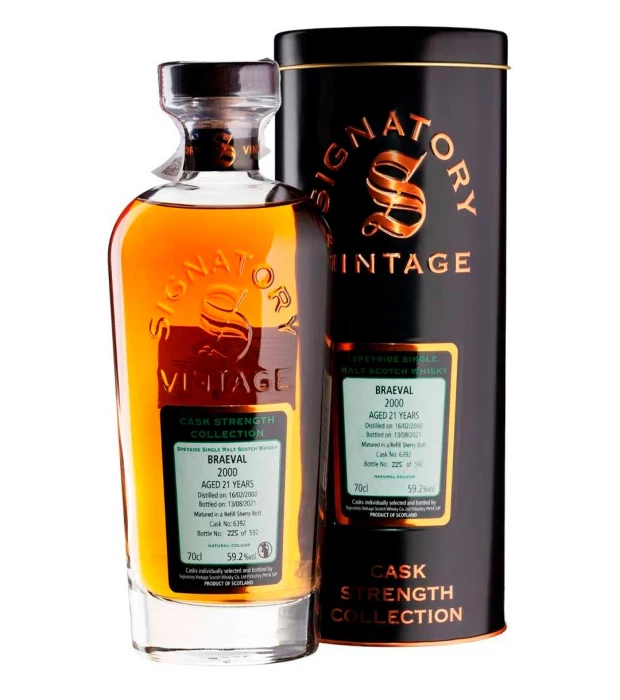 Виски односолодовый Braeval Cask Strength Signatory 0,7л 59,2%
