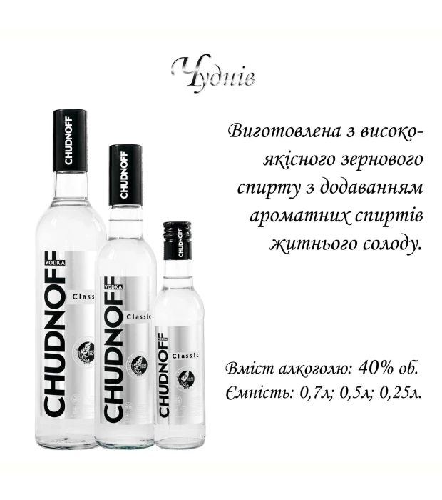 Водка Chudnoff особенная 0,5л 40% купить
