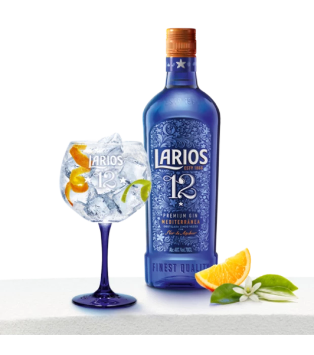 Джин Larios 12 с бокалом 0,7 л 40% в Украине
