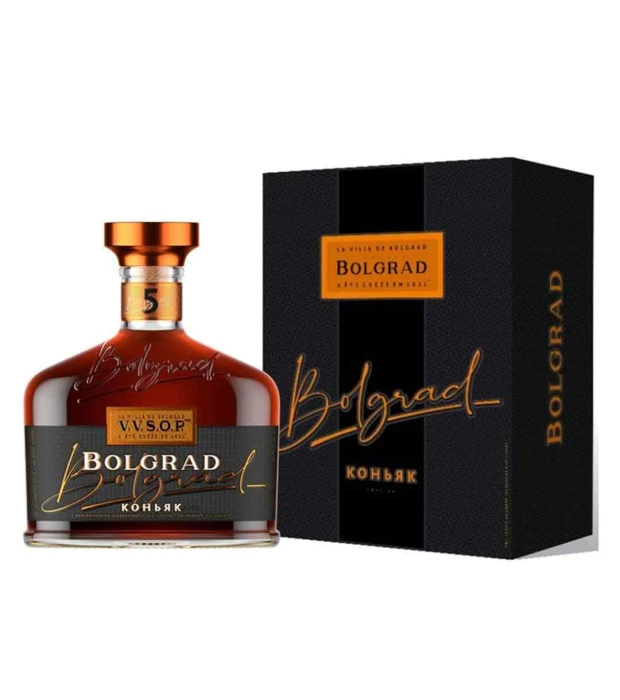 Бренди Bolgrad 5 звёзд 0.5л 40% в cувенирной коробке