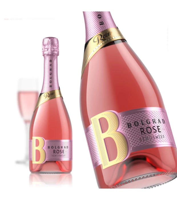 Вино игристое Bolgrad Rose розовое полусладкое 0,75л 10-13,5% купить