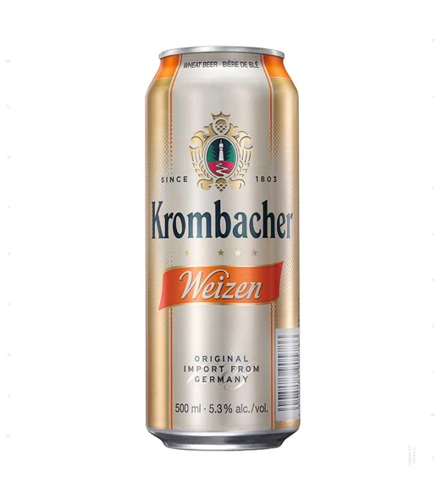 Пиво Krombacher Weizen світле нефільтроване 0,5л 5,3%