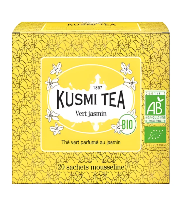 Чай зеленый Жасмин органический, Kusmi Tea, 20х2г