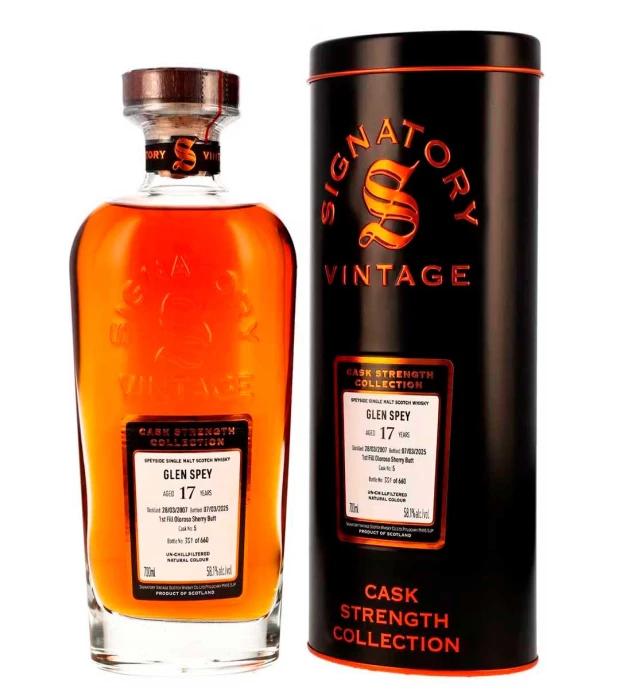 Виски односолодовый Glen Spey Cask Strength Signatory 2007 0,7л 57,3%