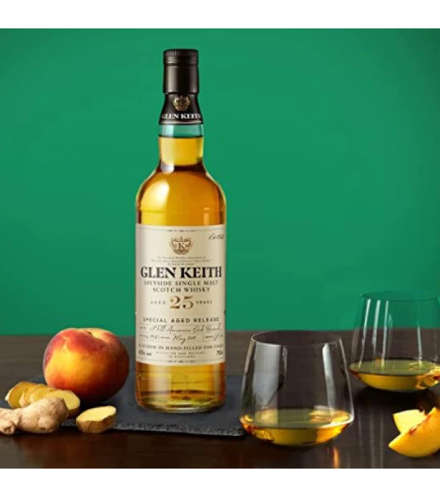 Виски The Glen Keith 25 лет выдержки 0,7 л 43% в подарочной упаковке купить