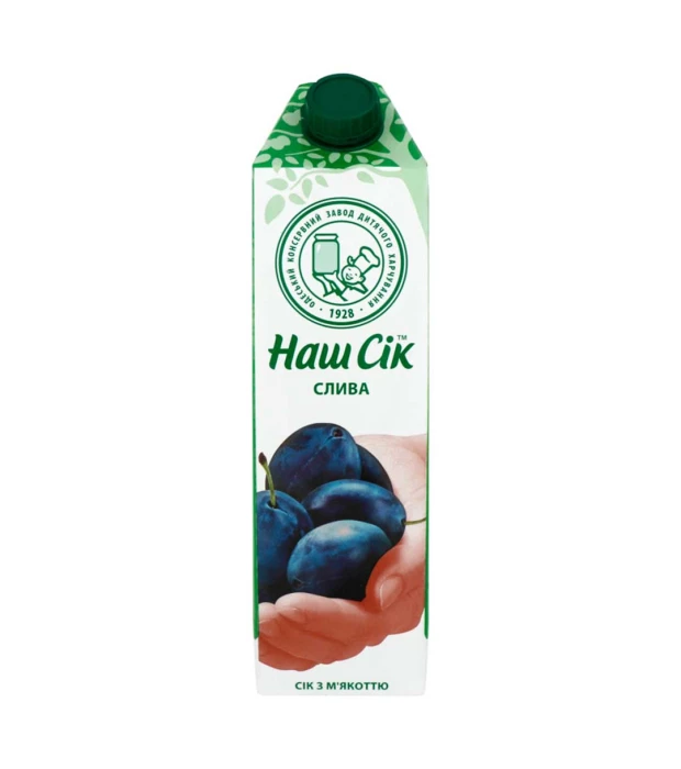 Сок Наш Сок сливовый с мякотью 0,950л