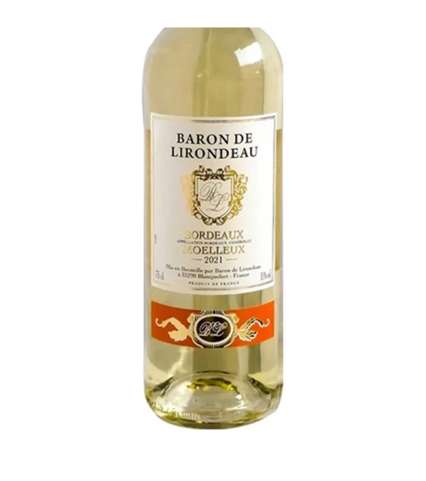 Вино Бордо Baron de Lirondeau біле напівсолодке 0,75л 10,5% купити