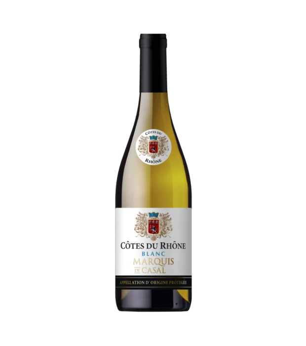 Вино Cotes du Rhone blanc AOC ТМ Marquis de Casal сухое белое 0,75л 13,5%